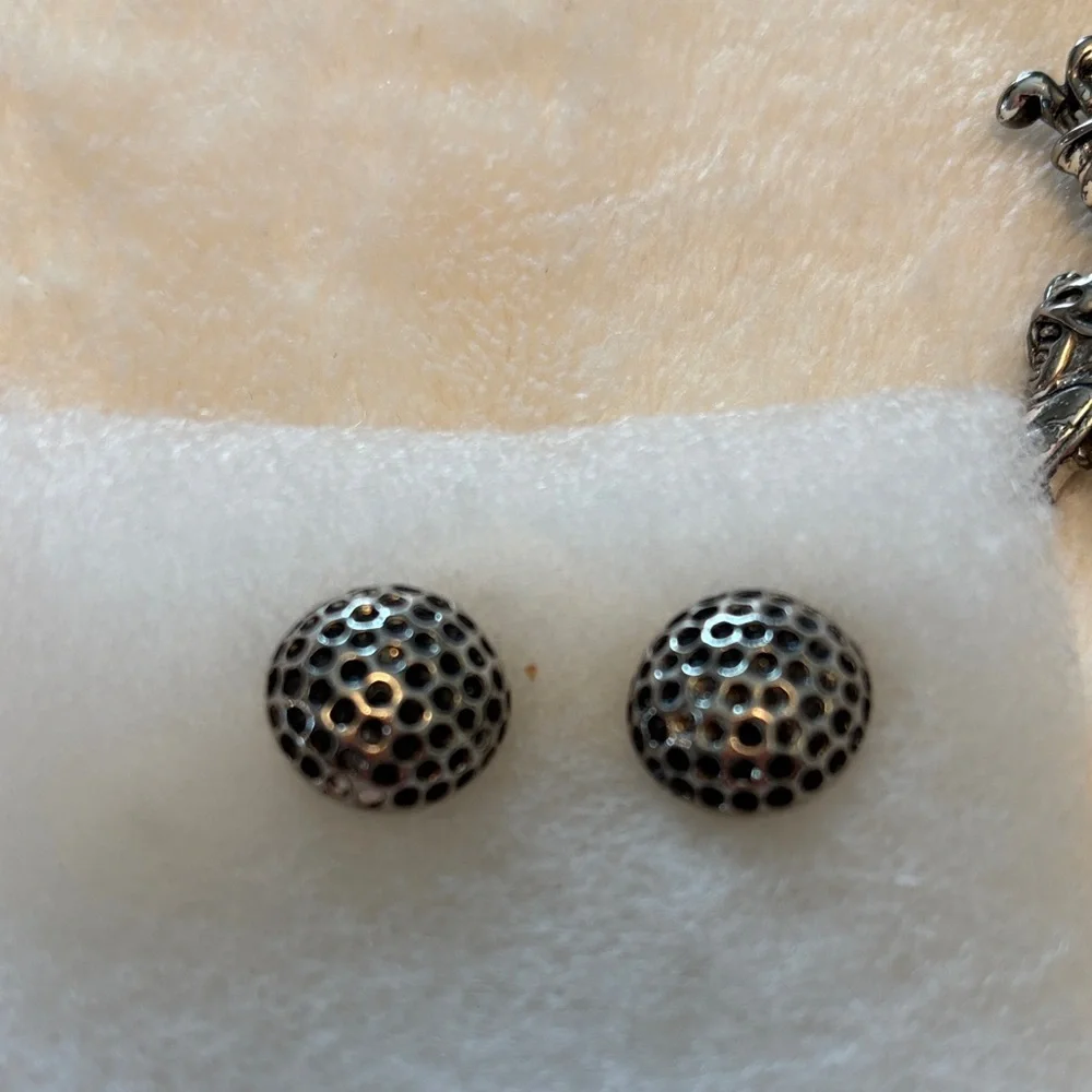 New w/Box Silver Golf-Themed Earrings and Pin - Tee Off!